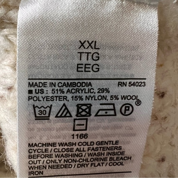 Old Navy Shaker-Stitch Button-Front Speckled Cardigan Sweater Size XXL Oversized - Picture 12 of 12